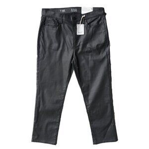 ANA Coated Denim pants Black Goth Grunge 90s Bikercore High Waist Straight leg